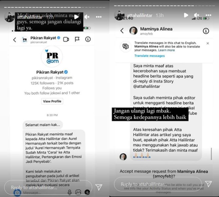 Atta Halilintar Langsung Beri Peringatan Tegas Saat Diberitakan Mau Cerai dengan Aurel Hermansyah