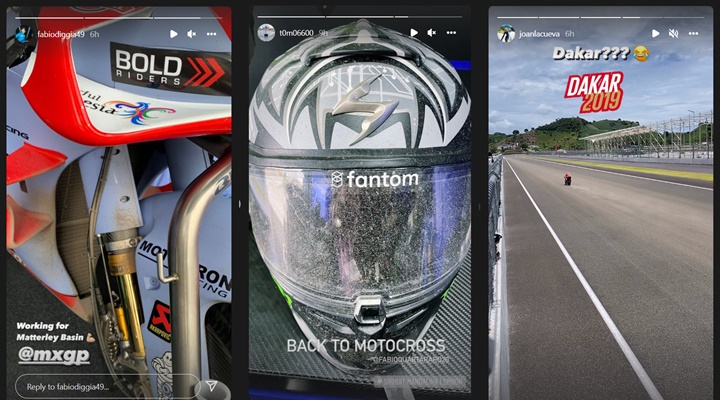 Kondisi motor dan helm pembalap MotoGP