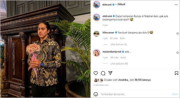 El Rumi Bingung Dapat Lemparan Bunga di Pernikahan, Komentar Maia Estianty Bikin Penasaran