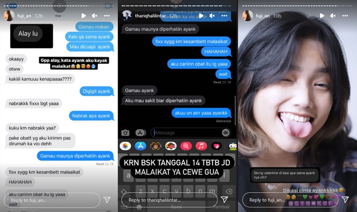 Valentine Perdana, Tingkah Fuji Mendadak Alay Bikin Thariq Halilintar Syok
