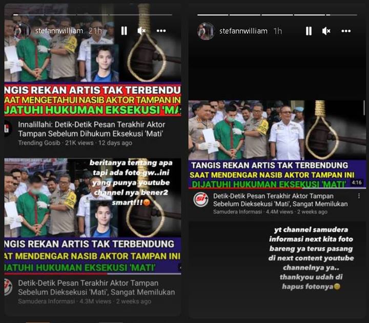 Stefan William Amuk Akun YouTube yang Catut Fotonya Hingga Diberitakan Begini, Sindir Pedas