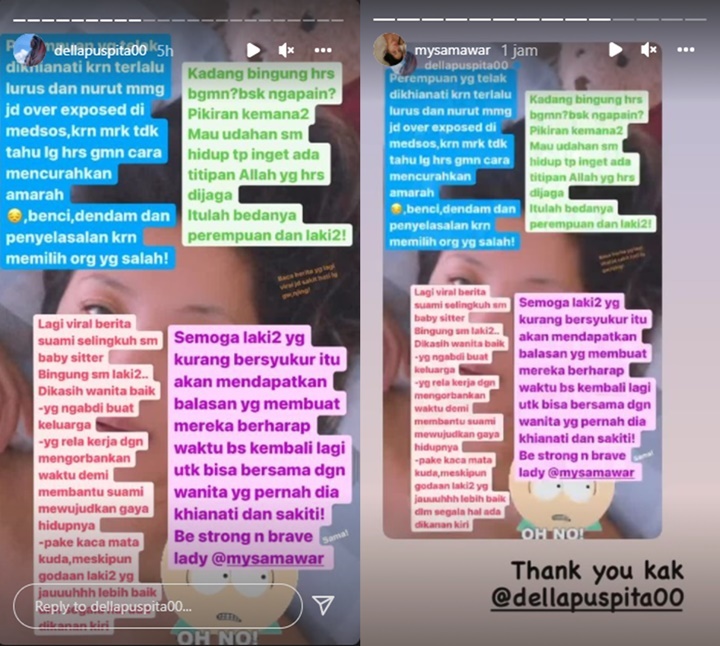 Della Puspita Ikutan Semprot Eks Suami Mawar AFI \'Tukang Selingkuh\', Dibalas Begini