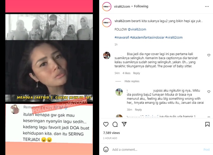 Video Mawar AFI Cover Lagu \'Mendua\' Kembali Viral, Sengaja Dibuat Saat Tahu Gelagat Suami Selingkuh?