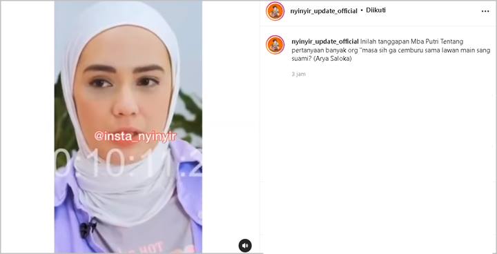 Tegas, Putri Anne Blak-blakan Bahas Soal Rasa Cemburu ke Lawan Main Arya Saloka