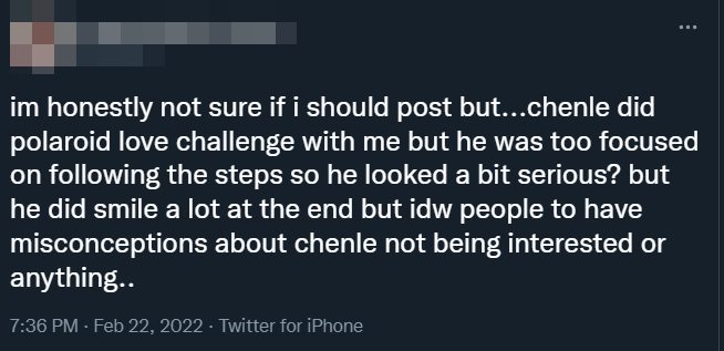 A meminta Chenle melakukan challenge \