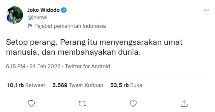 Komentar Jokowi