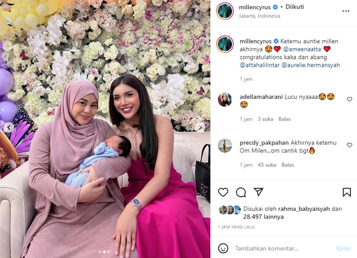 Millendaru Ngaku Auntie Baby Ameena anak Atta-Aurel, Langsung Banjir Protes