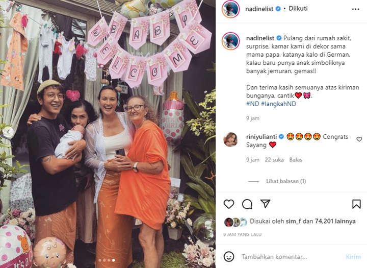 Putri Nadine Chandrawinata dan Dimas Anggara Disambut \'Jemuran\' Saat Pulang, Ternyata Adat Jerman