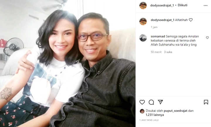Doddy Sudrajat Posting Foto Bareng Mendiang Vanessa Angel, Komentar Dibatasi Karena Tato?
