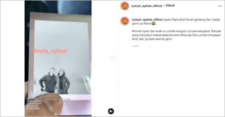 Ada Momen Kocak Usai Ariel Ajak Putri Cantik Foto depan Menara Eiffel, Diledek Gara-gara Ini
