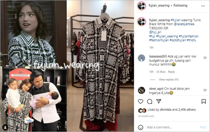 Harga Baju Fuji Ketika Kunjungi Baby Ameena Jadi Perbincangan, Sukses Picu Respon Kaget