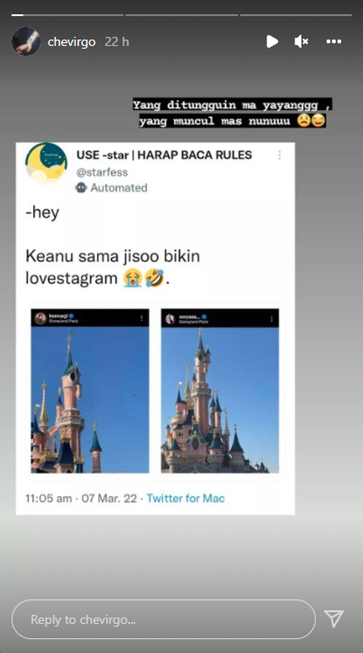 Lovestagram Keanu Agl dan Jisoo BLACKPINK Saat di Paris, Netter Auto Pengin Nyusul