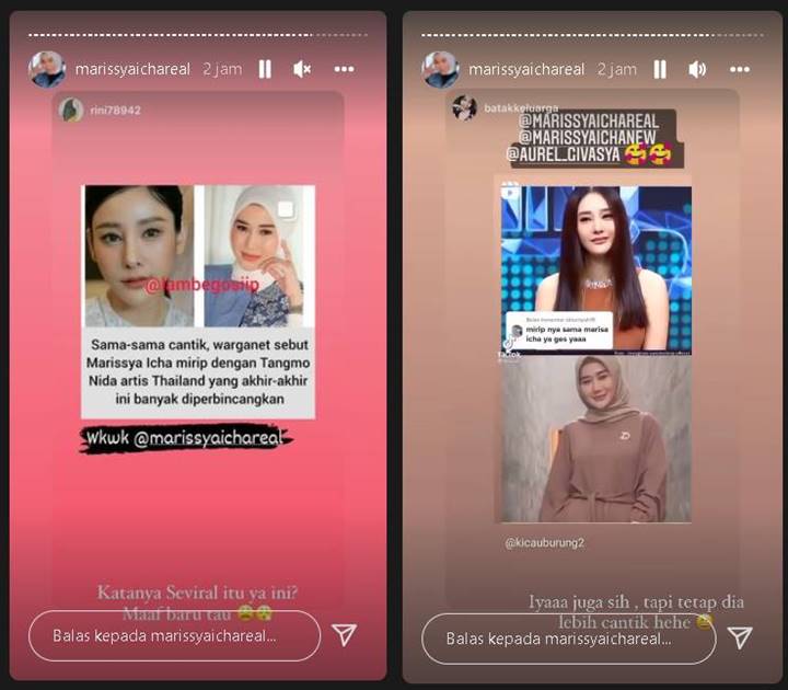 Marissya Icha Tak Tahu Tengah Viral Gara-gara Disebut Mirip Artis Tangmo Nida, Reaksinya Manis