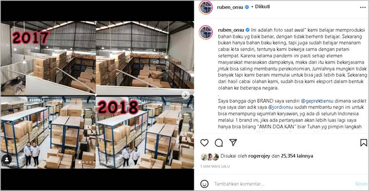 Tengah Disorot Soal PFW, Ruben Onsu Pilih Kenang Perjuangan Merintis Bisnis Hingga Beri Pesan Tegas