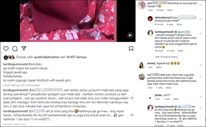 Jawaban Kartika Putri Saat Suami Didukung Poligami Agar Punya Anak Banyak