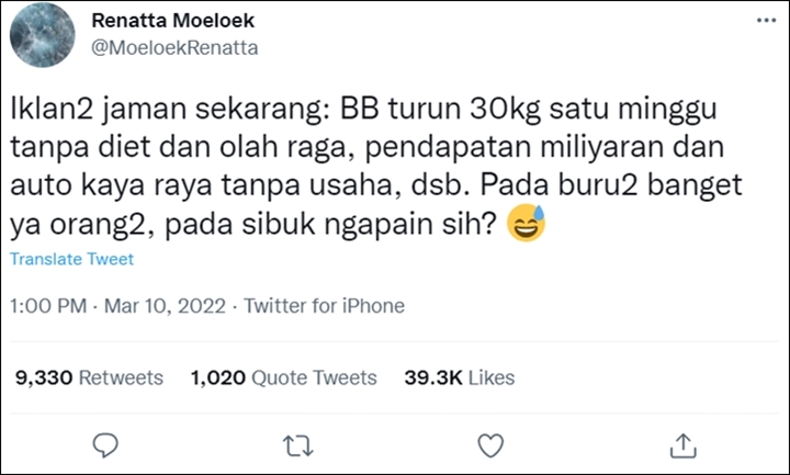 Sindiran Chef Renatta Soal Ingin Cepat Kaya dan Kurus Jadi Viral