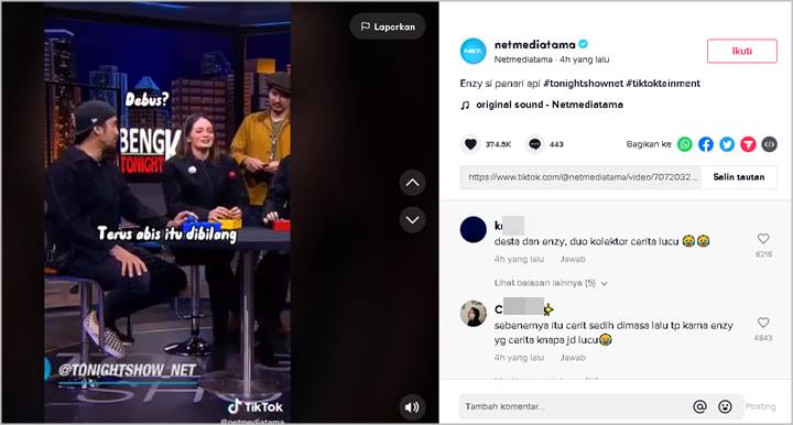 Bikin Ngakak, Cerita Enzy Storia Pernah Jadi Penari Api: Mau Nangis Tapi Udah Dibayar Cash