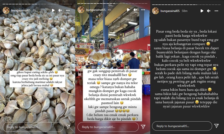 Bunga Zainal Dianggap Bikin Malu Suami Tajir Gara-gara \'Heboh\' Saat Belanja di Pasar