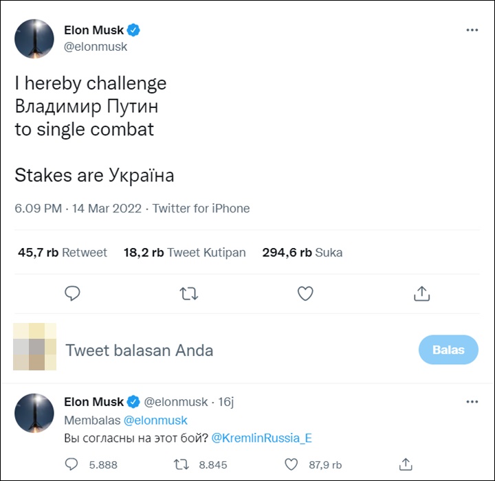 Tantangan Elon Musk