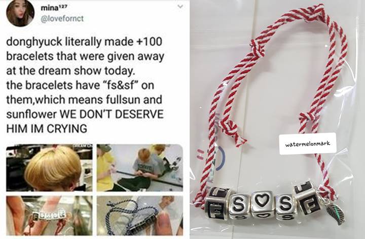 Haechan NCT membuat gelang untuk penggemar