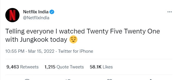 Jungkook BTS Ketahuan Nonton \'Twenty Five Twenty One\', Netflix Ikutan Bereaksi Heboh