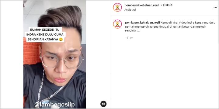 Viral Lagi, Video Indra Kenz Ngeluh Punya Rumah Gede Gara-gara Ini Auto Banjir Respons Ketus