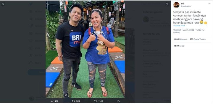 Mbak Rara Juga Pernah Jadi Pawang Hujan Di Konsernya NOAH, Penampilannya Saat Bareng Ariel Disorot
