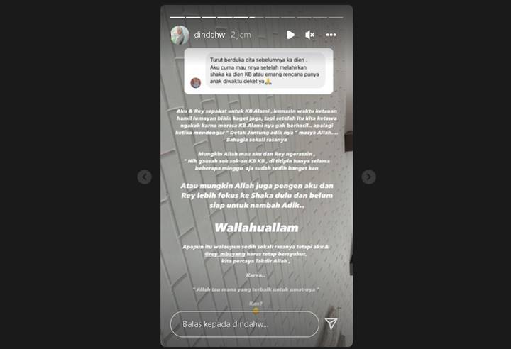 Sempat Jalani KB Alami, Dinda Hauw Ceritakan Momen Pertama Kali Tahu Hamil Lagi Sebelum Keguguran