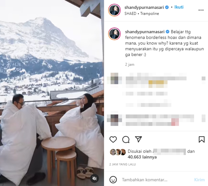 Shandy Purnamasari Bereaksi Disinggung Jet Pribadi Cuma Sewa: Kaya Miskin Sama di Hadapan Allah!