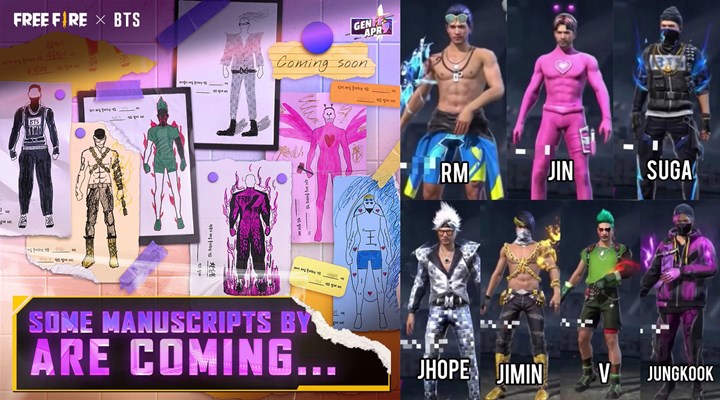 BTS Desain Skin Baru untuk Game Free Fire, Punya Jin Bikin Melongo