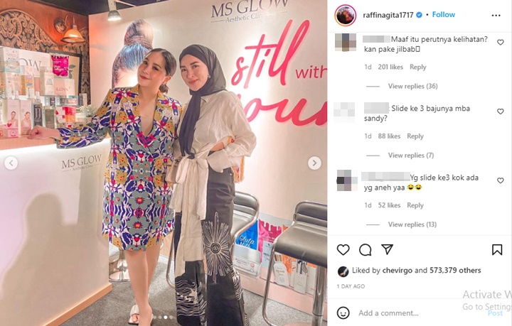 Pose Cantik Bareng Nagita Slavina CS, Busana Shandy Purnamasari Ramai Jadi Gunjingan