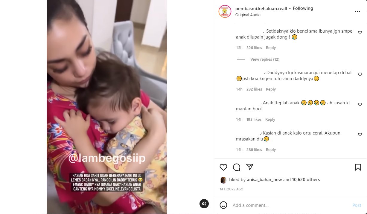 Celine Evangelista Curhat Pilu Sang Putra Sakit dan Kerap Panggil Sang Ayah, Stefan William Disindir