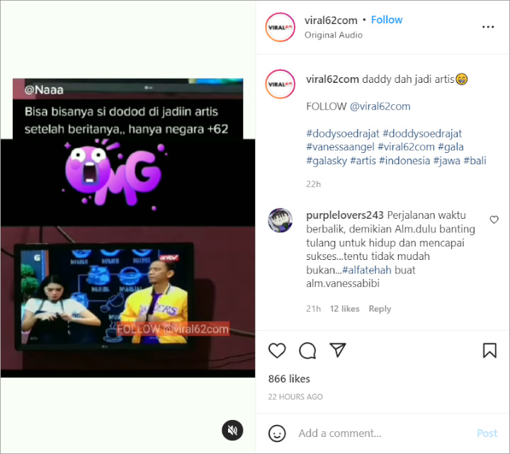 Usai Ketemu Gala, Doddy Sudrajat Eksis Jadi Artis Tampil DI TV Malah Ramai Dapat Dukungan