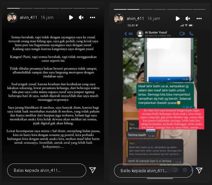 Alvin Faiz Klarifikasi Soal Belum Jenguk Sang Putra, Akui Nangis Saat Kelewat Kangen dengan Yusuf