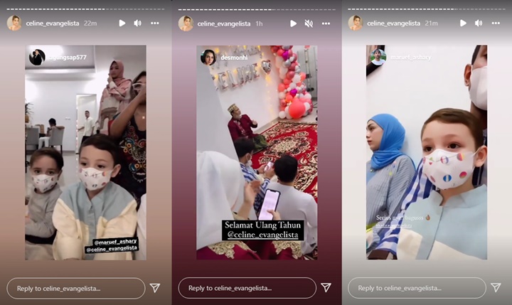 Anak-anak Celine Evangelista Perdana Ikut Salat Tarawih, Anteng Saat Dengar Ceramah Ustaz