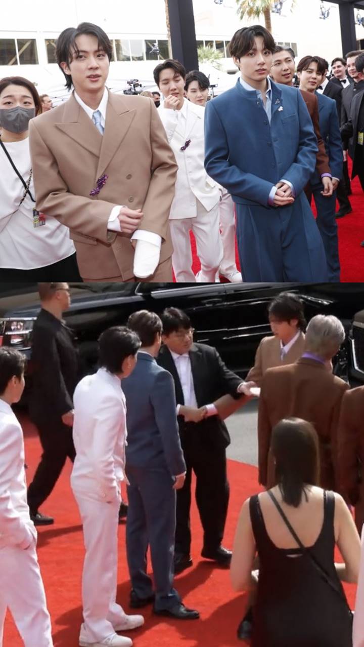 Grammy Awards 2022: Penampilan Panggung Jin BTS Meski Tangan Diperban Tetap Bikin Terpesona