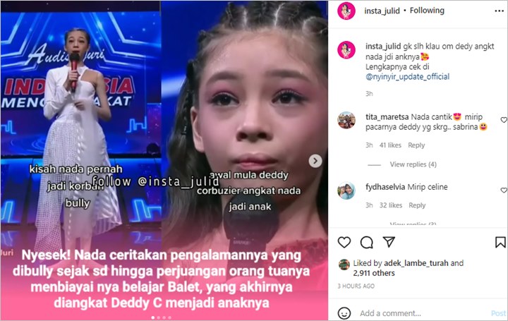Nada Tarina Putri Anak Angkat Deddy Corbuzier