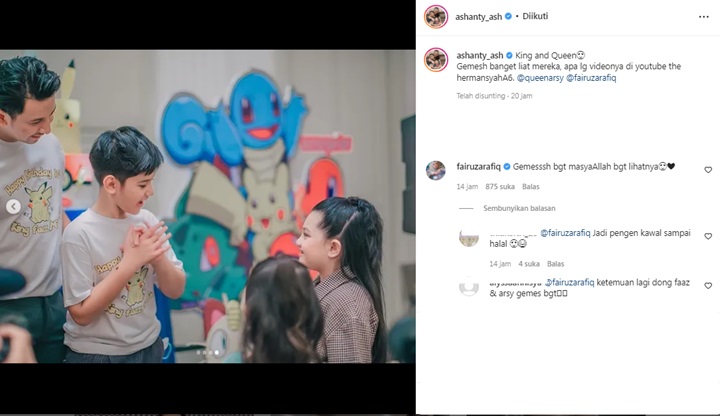 Ashanty dan Fairuz A.Rafiq Ikut Gemas Lihat Kedekatan King Faaz Bersama Arsy, Bakal Besanan?