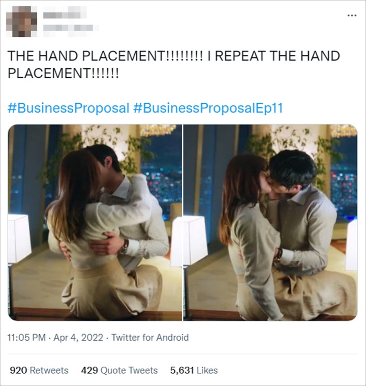 Posisi Tangan Ahn Hyo Seop Saat Cium Hot Kim Sejeong Di \'Business Proposal\' Buat Heboh