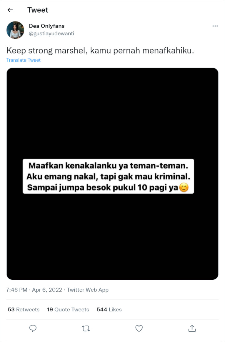 Dea OnlyFans Diduga Semangati Marshel Widianto Lewat Pesan Tak Terduga Ini, Disambut Riuh