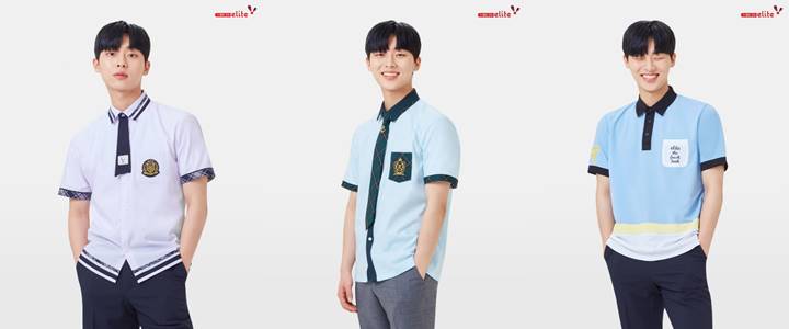Penampilan Choi Hyun Wook untuk brand seragam sekolah Elite
