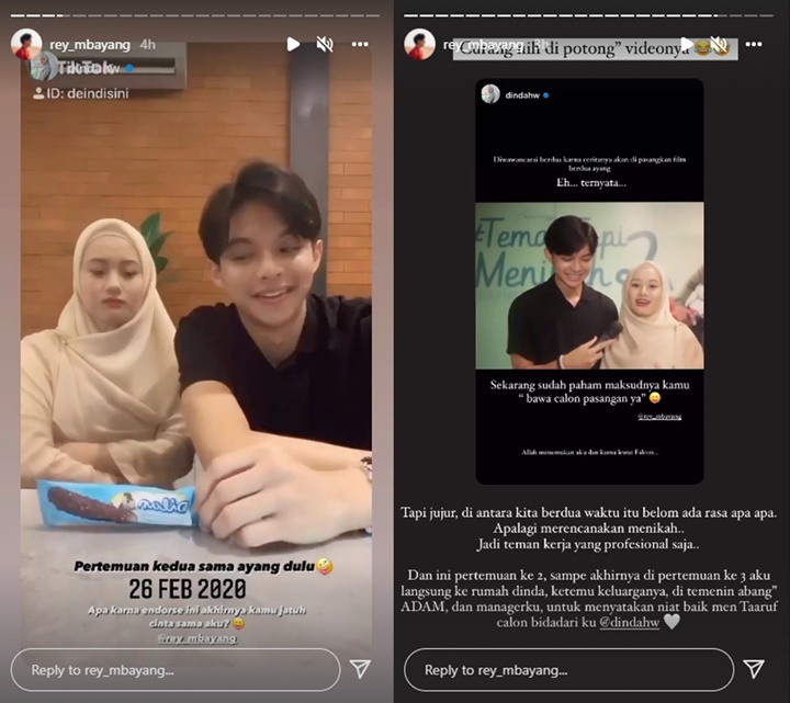 Baru Diungkap, Ternyata Video Ini Yang Bikin Dinda Hauw Jatuh Cinta Pada Rey Mbayang