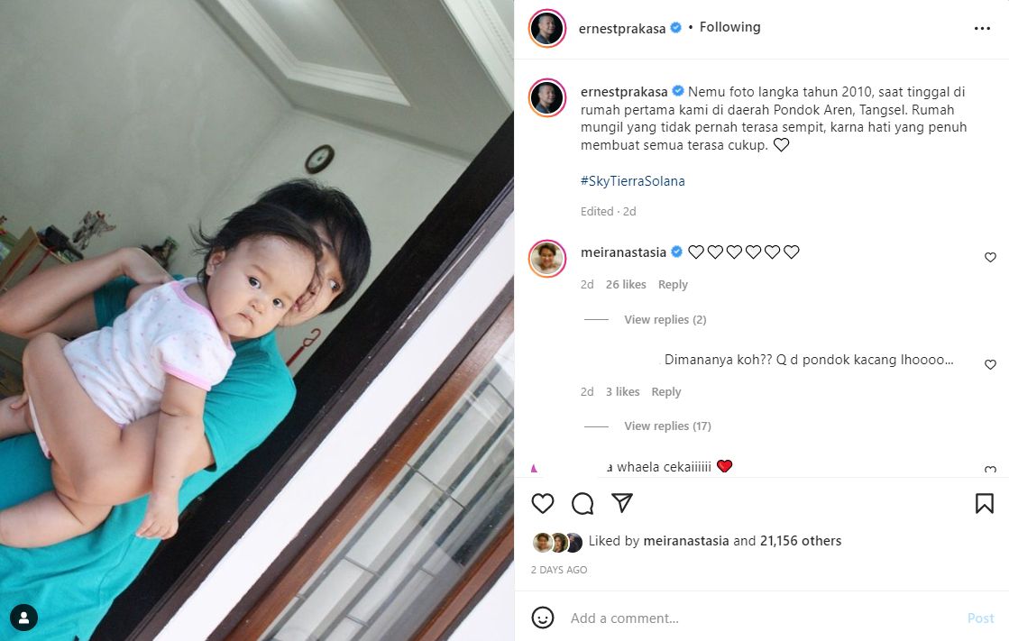 Ernest Prakasa Kenang Rumah Pertama Kali, Sebut Mungil Tapi Tak Sempit Karena Hal Ini