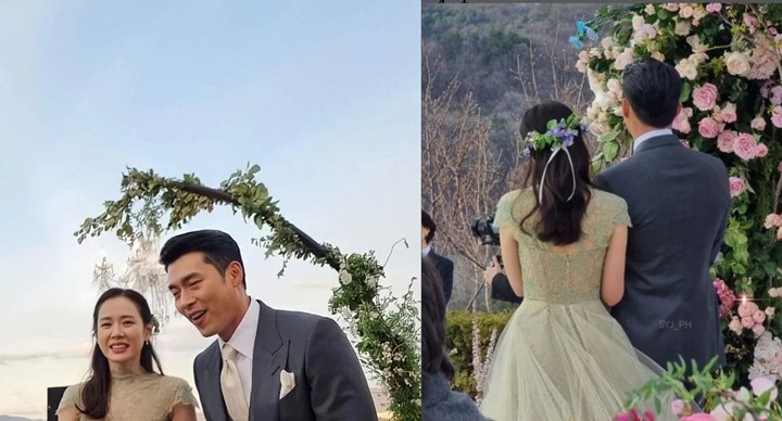 Foto Close-Up Hyun Bin dan Son Ye Jin di Resepsi Nikahan Terungkap