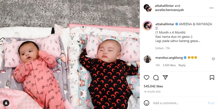 Gemesnya Kelewatan, Rayyanza dan Baby Ameena Perdana Sahur Bareng Sampai \'Tepar\'