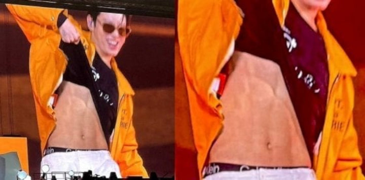 Jungkook BTS Bikin Satu Stadion Heboh Saat Pamerkan Abs di Konser \'PTD\' Las Vegas