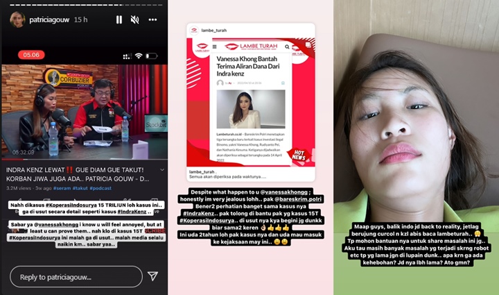 Iri Pada Vanessa Khong, Patricia Gouw Gemas Kasusnya Ditipu Investasi Bodong Anyep di Media
