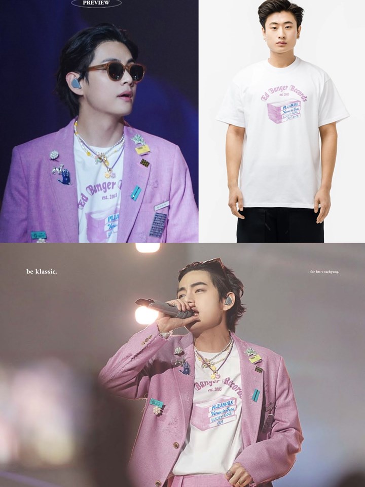 V BTS Ternyata Pakai T-shirt dengan Tulisan Vulgar di Konser Las Vegas