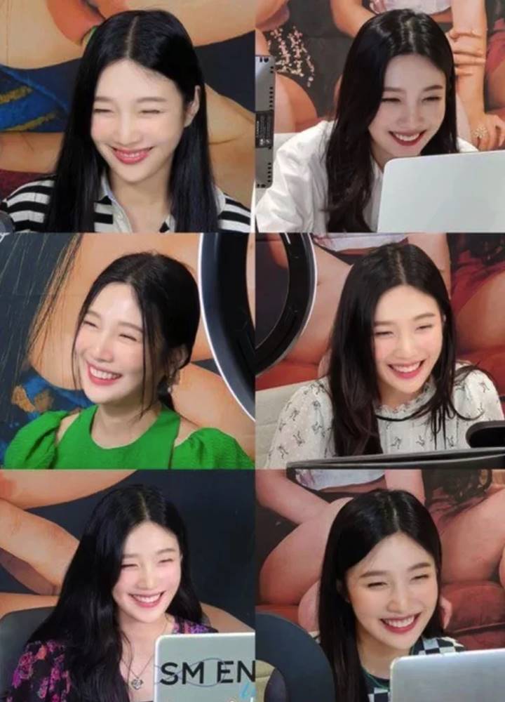 Potret Joy Red Velvet kala melakukan video call bersama dengan penggemar