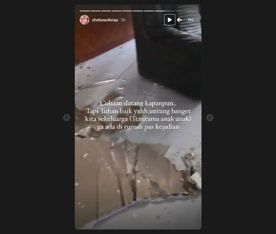 Kelamaan di Bali, Chelsea Olivia Syok Saat Tahu Rumahnya Ambruk: Nangis Banget!